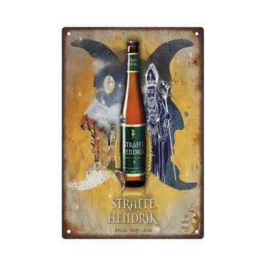 Imagem de Placa De Metal Vintage Retro Malibu Para Cerveja, Uísque E Vinho, Deco