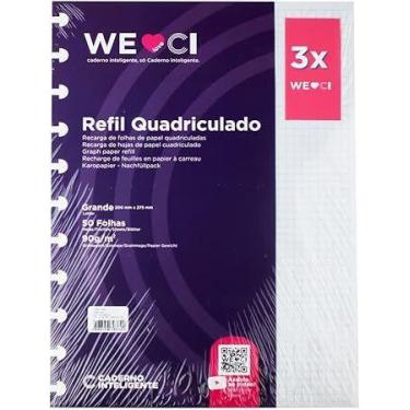 Imagem de Refil de Folhas de Caderno Inteligente Grande Quadriculado 50 Fls