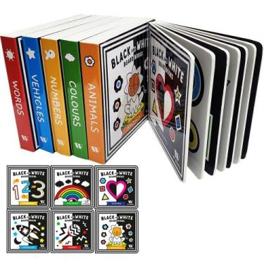 Imagem de Biblioteca do Bebê Preto e Branco Coleção 6 Livros Cartonados em Inglê