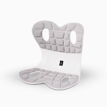 Imagem de Almofada De Apoio Lombar Cadeira Correção De Coluna - Conforto E Postura Em Qualquer Lugar M - Cinza