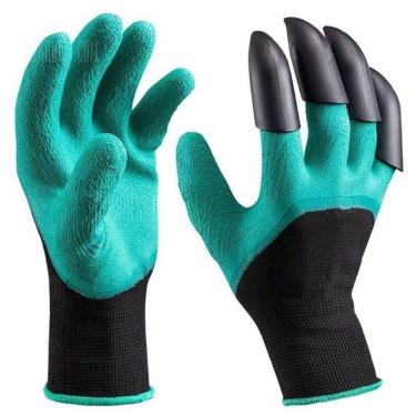 Imagem de Luva Para Jardinagem Com Garras Cavar Jardim Planta Protetora Par