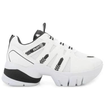 Imagem de Tenis femininmo ramarim 2580132 promoção, 36, BRANCO/PRETO