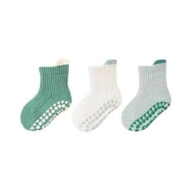Imagem de Meias Antiderrapantes Para Bebês, 3 Pares, Recém-nascidos, Meninos, Me