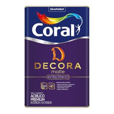 Imagem de Tinta Acrílica Premium Acabamento Fosco Decora Matte Branco Gelo 18 litros