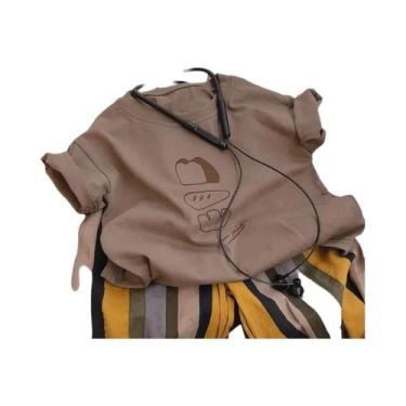 Imagem de Camisetas De Manga Curta Para Meninas E Meninos De 2 a 10 Anos, Moda C