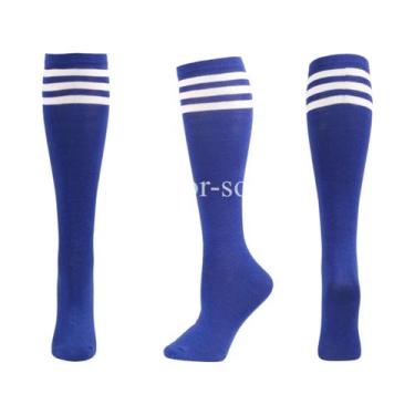 Imagem de Meias De Compressão Antiderrapantes Até O Joelho, Listradas, Para Fute