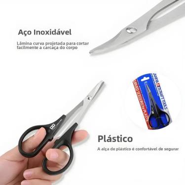 Imagem de Tesoura Curva De Aço Inoxidável TAMIYA 74005 Para Carro RC, Barco E Fe