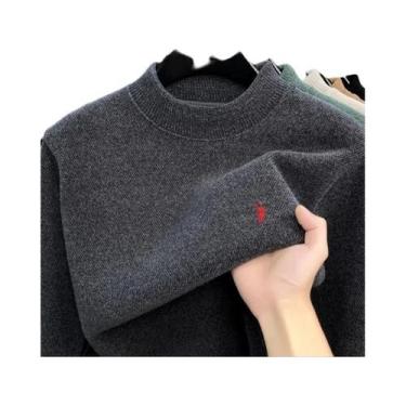 Imagem de Suéter De Luxo Masculino Em Tricô Com Bordado De Pônei, Confortável E 