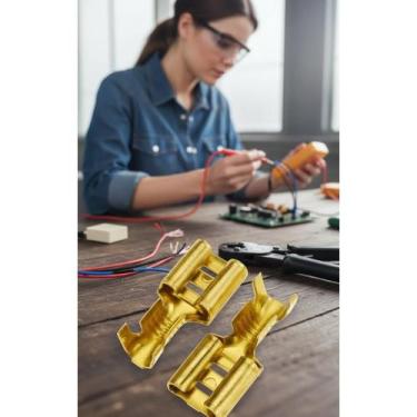 Imagem de 100x Conector Fêmea 4,8mm P/ Fios Elétricos Automotivo - Congratulatio