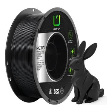 Imagem de Filamento PETG Preto 1kg 1.75mm Multifila para Impressora 3D