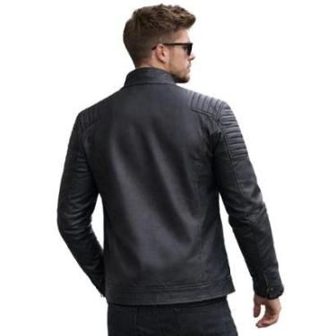 Imagem de Jaqueta  Couro PU Peluciada Forrada Premium-Masculino