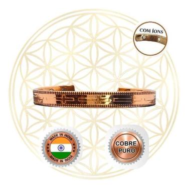 Imagem de Bracelete de Cobre Magnético Ajustável - Fluir, Cross