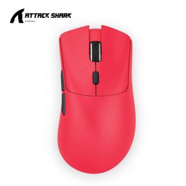 Imagem de Mouse Gamer Attack Shark R1 SEM FIO Paw3311 2.4Ghz, Vermelho