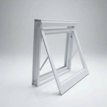 Imagem de Janela Vitrô Basculante Sem Grade Maxim Ar 50x50cm c/ Trava de Seguran