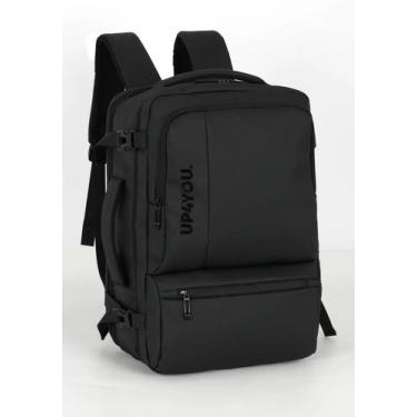 Imagem de Mochila de Costas Preta Notebook Impermeável Executiva Expansível 30% 