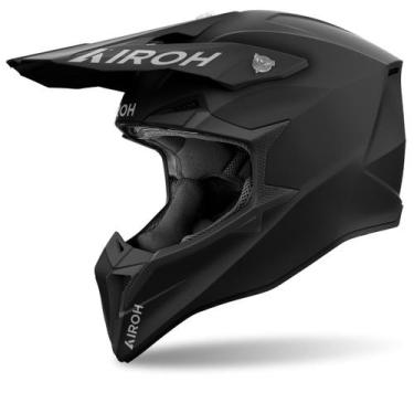 Imagem de Capacete Motocross Airoh Wraap Preto 25 Moto Trilha Off Road, Preto Fo