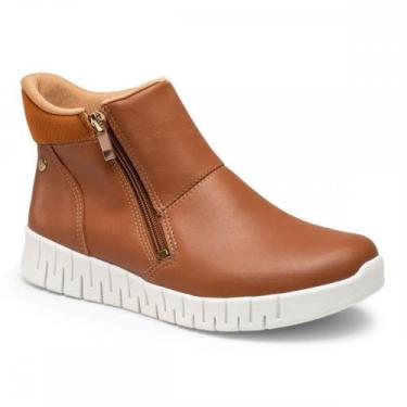 Imagem de Bota Campesí CP986 Cano Curto Ortopédica Feminino, Caramelo, 35