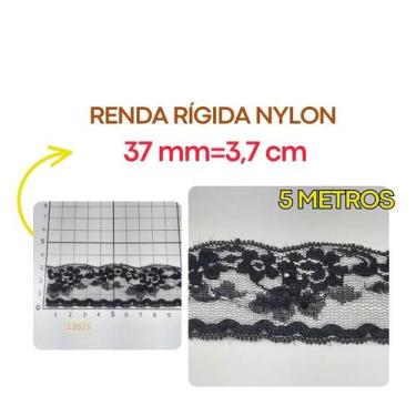 Imagem de Renda Rígida Poliamida 20mm 37mm 50mm 100mm Várias larguras Nylon RNyl