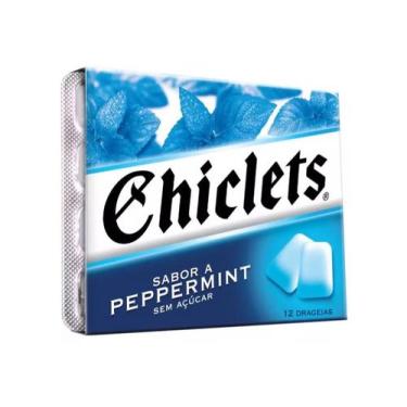 Imagem de Chiclets Adams Peppermint Sem Açúcar Importado 16,8g