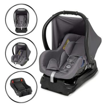 Imagem de Bebê conforto ello cinza + base tutti baby