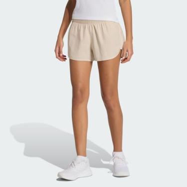 Imagem de Shorts Adidas Corrida ADI365 Feminino Bege, PP