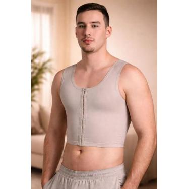Imagem de Colete Curto Pós Cirúrgico Masculino Ginecomastia Peitoral - NEW FORM,