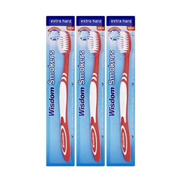 Imagem de 3x Escova de dentes Wisdom Smokers extra rígida (Anteriormente Addis) da Wisdom