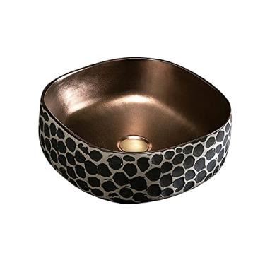 Imagem de Pias de pia de banheiro 41 x 15 cm, conjunto de ralo para pia de banheiro acima do balcão para pia de banheiro (cor: A)