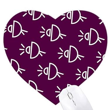 Imagem de Padrões de vedação de antena satélite coração Mousepad Tapete de borracha para escritório