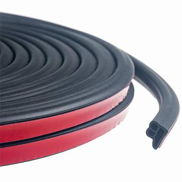 Imagem de Remoção universal contra intempéries para carros, tira de vedação de borracha autoadesiva para porta, isolamento de ruído de motor e janela (47/254.0 cm x 2/12.7 cm x 33 pés)