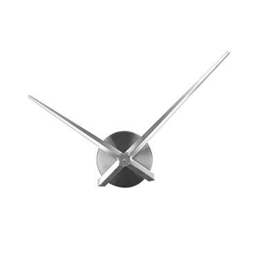 Imagem de Fenteer Movimento de Relógio DIY, Ponteiros Dos Minutos, Ponteiro Das Horas, Acessórios de Relógio de Eixo, Kit de de Relógio para Quarto, Cozinh, Prata