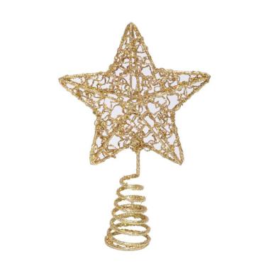 Imagem de Topo Árvore Natal Estrela Arabesco Ouro 15x10x4 1019352