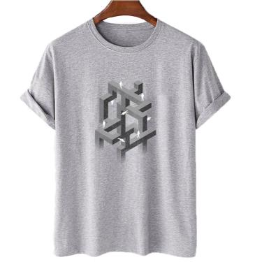 Imagem de Camiseta feminina algodao Perdido Ilusão Labirinto Lost arte