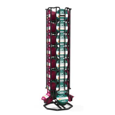 Imagem de Porta Cápsulas Giratório Preto Para 32 Cápsulas TRES  3 Corações