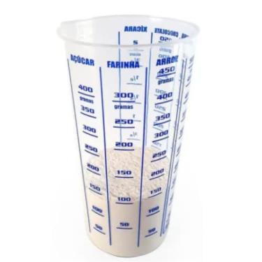 Imagem de copo medidor dosador receita graduado cozinha dieta culinária 500 ml