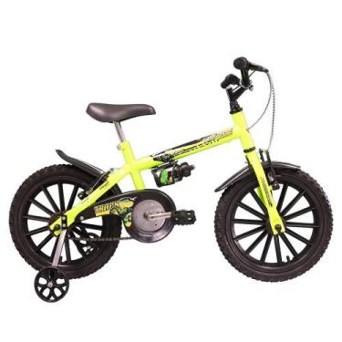 Imagem de Bicicleta Aro 16 Infantil Track Bikes Dino Neon On Amarelo
