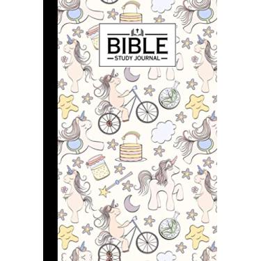Imagem de Diário de estudo da Bíblia: Jornal de estudo da Bíblia com capa de unicórnio, caderno e livro de exercícios cristão - Guia para escrituras no diário usando o método S.O.A.P | 120 páginas, tamanho 15,24 x 22,86 cm