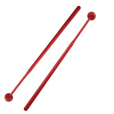 Imagem de Dynwave 2x Malhos Glockenspiel Malhos rígidos Malhos de xilofone Glockenspiel Sticks para carrilhão de energia, xilofone, de madeira e, Vermelho