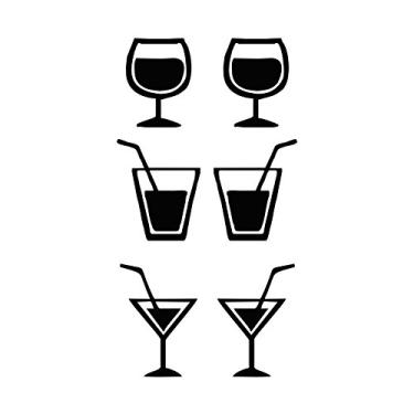 Imagem de Adesivo de Parede Drink Kapos Preto 22X30cm