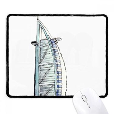 Imagem de Tapete de borracha para jogos Burj al-Arab Luxury Hotel Dubai com borda costurada
