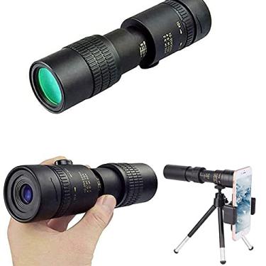 Imagem de Telescópio monocular para adultos, monóculos de alta potência para pessoas, mini-telescópio preto de alta potência Zoom ajustável ótico monóculo binóculos telescópios caminhada viagem acampamento
