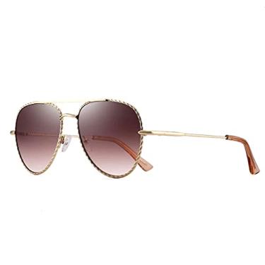 Imagem de Óculos de Sol Feminino Elegante Moda Clássica Aviador FENCHI com Proteção Uv400 (C3)