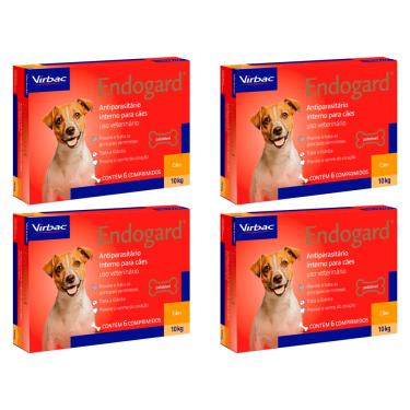 Imagem de Endogard Virbac Cães 10kg - 6 Comprimidos - 4 Unidades