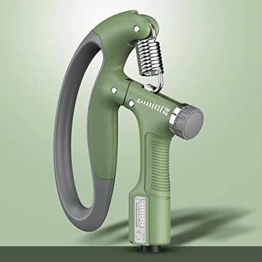 Imagem de Dinamômetro digital de mão – Fortalecedor de mão ajustável de contagem eletrônica com visor LCD para exercícios de dedo, pulso, antebraço e mão, adequado para homens, mulheres e idosos (verde)