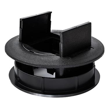 Imagem de Caixa Elétrica Embutir Redonda para Móvel com 2 Tomadas Qtmov (Preto-20A-10A)