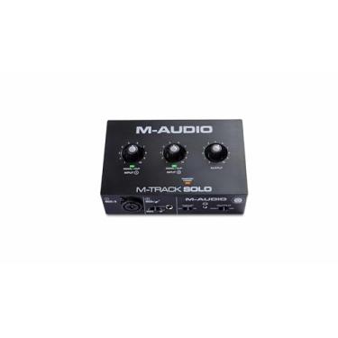 Imagem de M-Audio Interface de Áudio USB M-Track Solo | 2 Canais, Entrada XLR/Line, Pré-Amplificador Crystal, Phantom 48V, Saída RCA e Fone, Compatível com PC Mac iOS