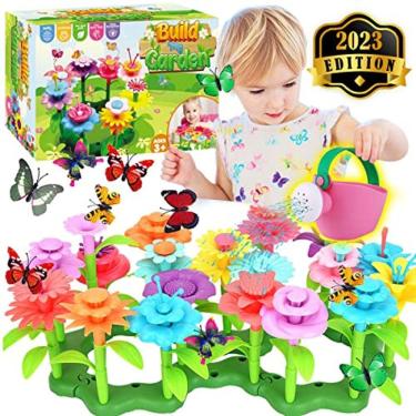 Imagem de Brinquedos de construção de jardins de flores Innorock para meninas 