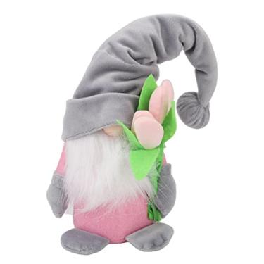 Imagem de Boneca De Gnomos De Pelúcia Cinza Feita à Mão, Brinquedo De Pelúcia De Natal, Decoração Em Estilo Escandinavo Com Flores De Tulipa De Primavera Macia, Decoração Perfeita Para Presente De Dia Das Mães