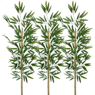 Imagem de Kit 3 Hastes Bambu Planta Artificial Grande Decoração Sala