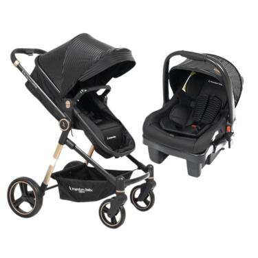 Imagem de Carrinho com Bebê Conforto TS Aston com Base Gold/Black Premium Baby